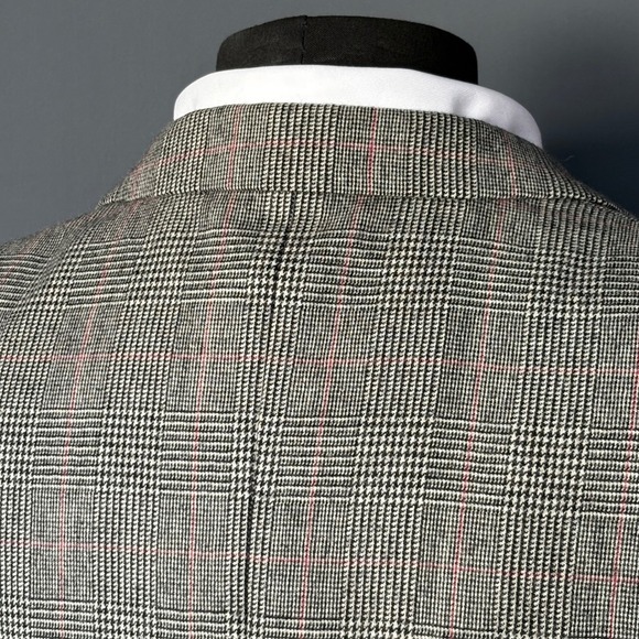 1970s 2 Piece Disco Era Glenn Plaid Suit | Size 37R 30W | Vintage Bellbottom - Picture 6 of 16